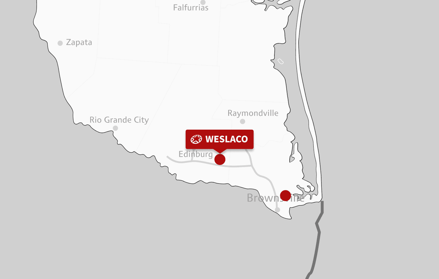 Map of Weslaco location