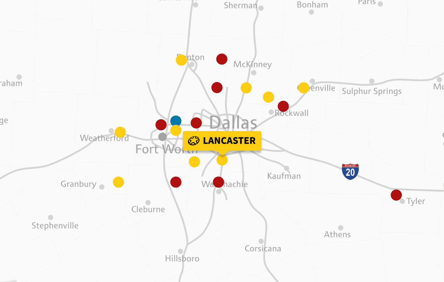 Map of Lancaster location